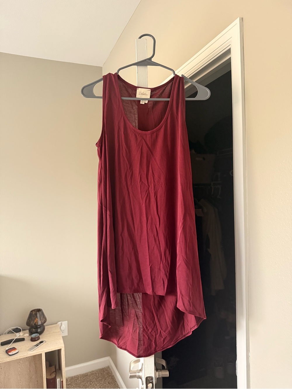 Deletta Sleeveless High-Low Dress - Wine